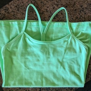Lululemon Power Y Tank Lime/Spring Green Size 6